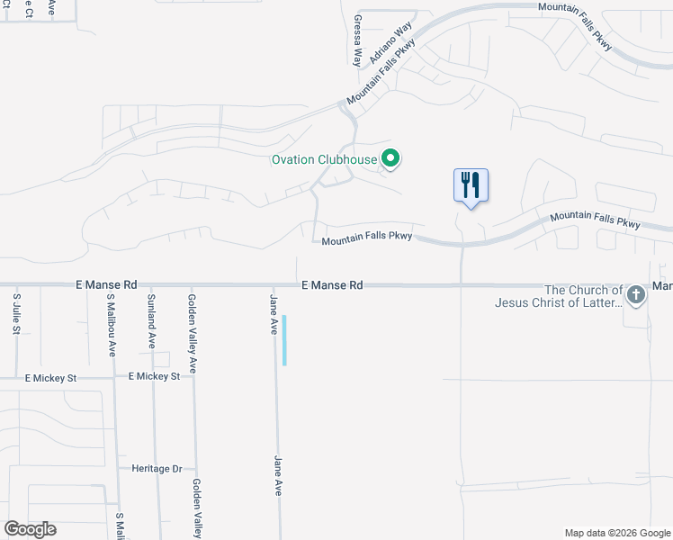 map of restaurants, bars, coffee shops, grocery stores, and more near 4650 Manse Road in Pahrump