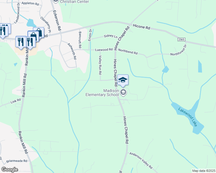 map of restaurants, bars, coffee shops, grocery stores, and more near 4606 Honey Dew Drive in McLeansville