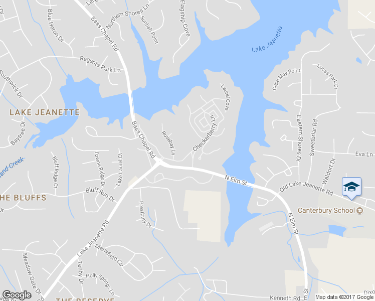 map of restaurants, bars, coffee shops, grocery stores, and more near 115 Checkerberry Lane in Greensboro