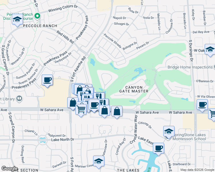 map of restaurants, bars, coffee shops, grocery stores, and more near 2020 Gray Eagle Way in Las Vegas