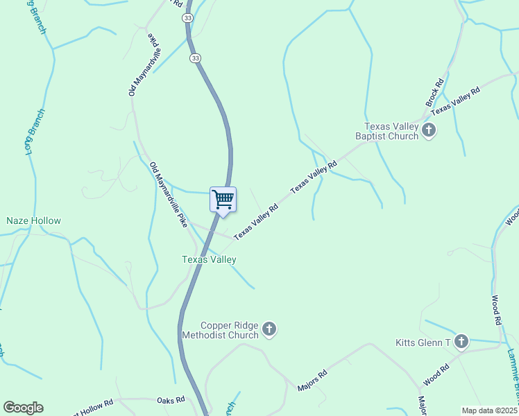 map of restaurants, bars, coffee shops, grocery stores, and more near 8904 Pine Ridge Road in Knoxville
