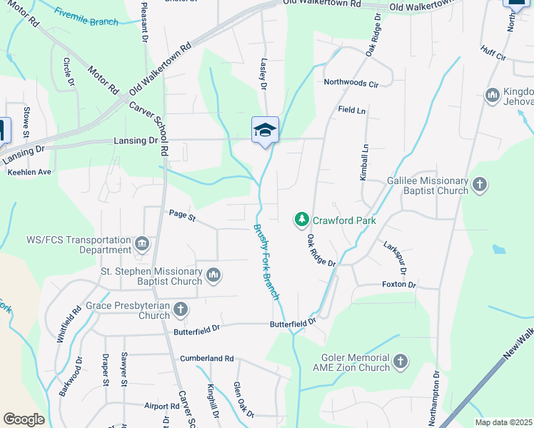 map of restaurants, bars, coffee shops, grocery stores, and more near 5010 Promise Land Court in Winston-Salem