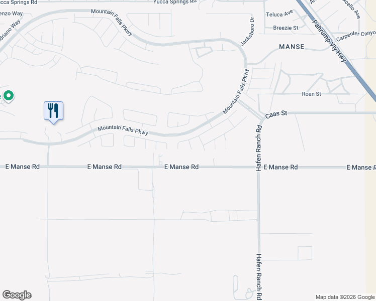 map of restaurants, bars, coffee shops, grocery stores, and more near 4910 Cielo Court in Pahrump