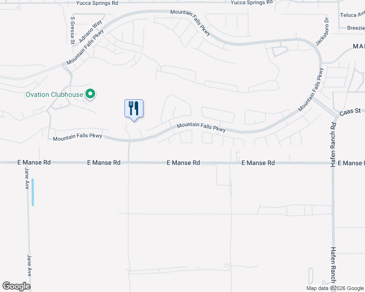 map of restaurants, bars, coffee shops, grocery stores, and more near 5265 Lucca Lane in Pahrump