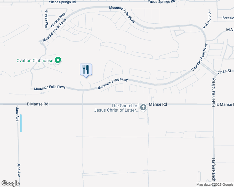 map of restaurants, bars, coffee shops, grocery stores, and more near 5265 Lucca Lane in Pahrump
