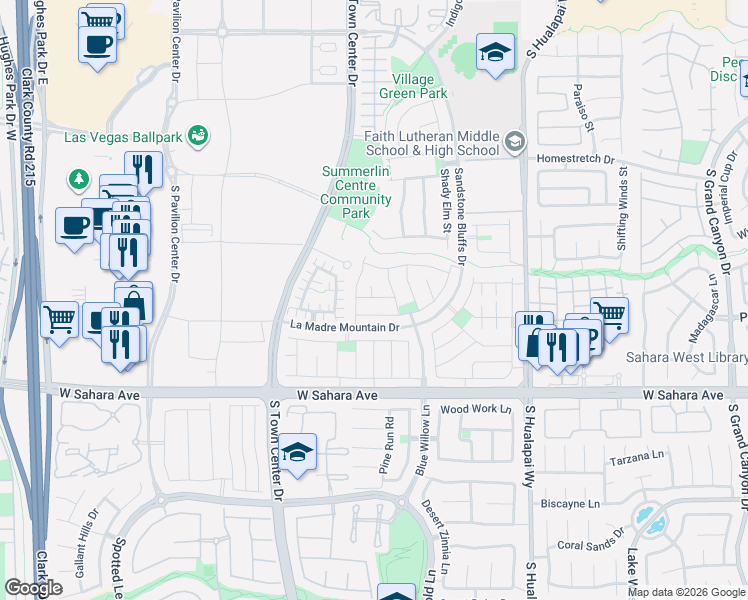 map of restaurants, bars, coffee shops, grocery stores, and more near 10463 Howling Coyote Avenue in Las Vegas