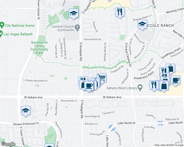 map of restaurants, bars, coffee shops, grocery stores, and more near 2053 Gravel Hill Street in Las Vegas