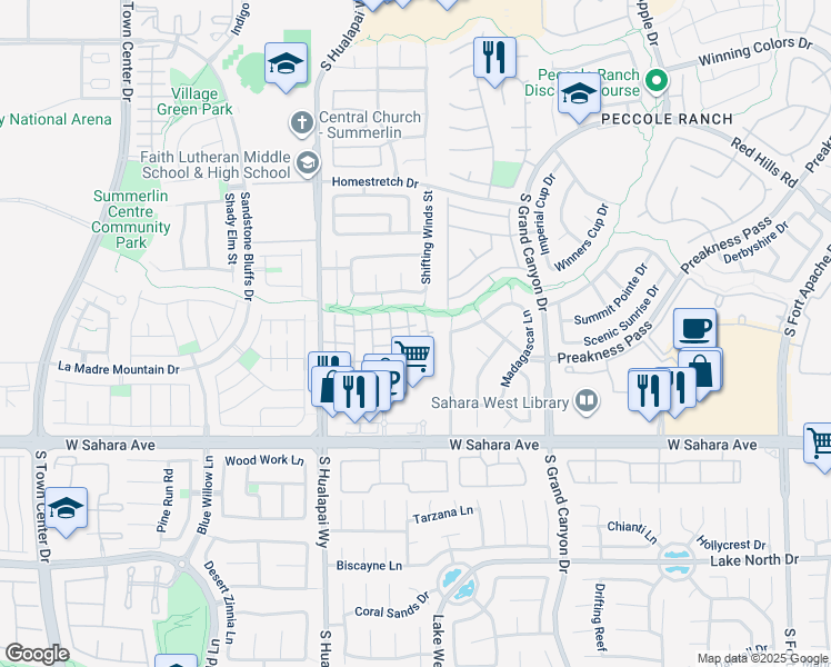 map of restaurants, bars, coffee shops, grocery stores, and more near 2052 Jade Creek Street in Las Vegas