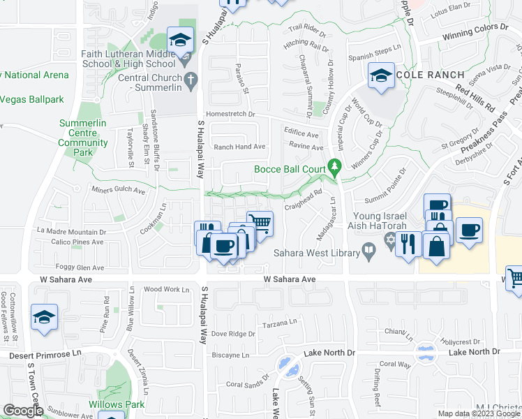 map of restaurants, bars, coffee shops, grocery stores, and more near 2052 Jade Creek Street in Las Vegas
