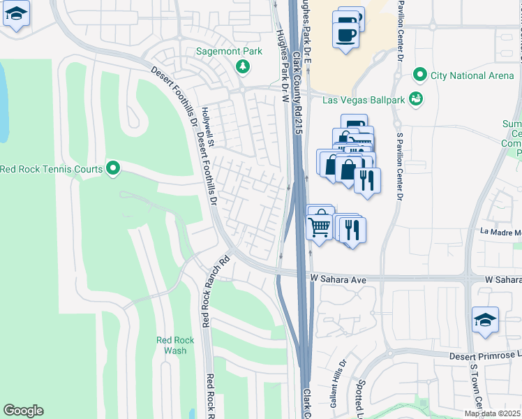 map of restaurants, bars, coffee shops, grocery stores, and more near 11284 Merado Peak Drive in Las Vegas