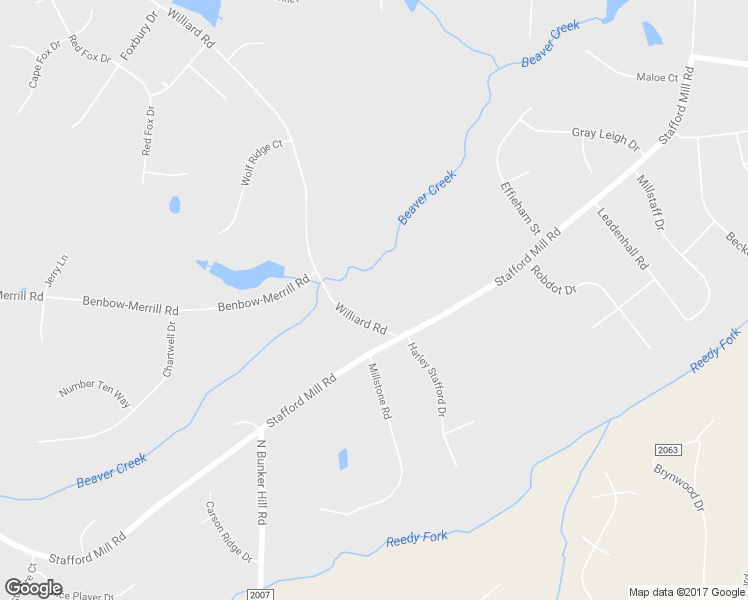 map of restaurants, bars, coffee shops, grocery stores, and more near 8296 Stafford Mill Road in Oak Ridge