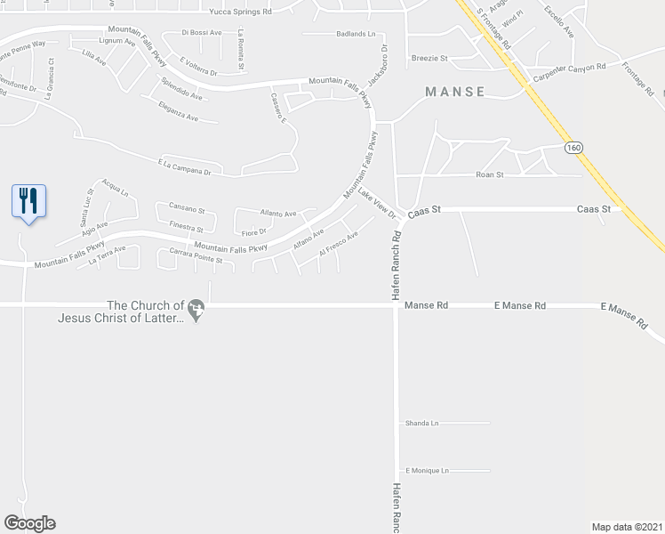 map of restaurants, bars, coffee shops, grocery stores, and more near 4900 Pacini Street in Pahrump