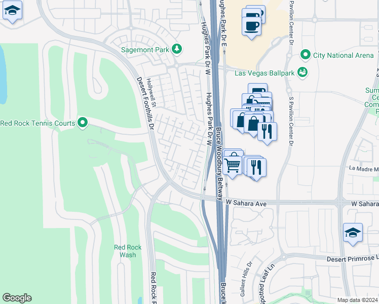 map of restaurants, bars, coffee shops, grocery stores, and more near 11284 Merado Peak Drive in Las Vegas