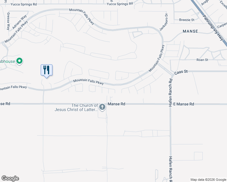 map of restaurants, bars, coffee shops, grocery stores, and more near 4881 Castello Way in Pahrump