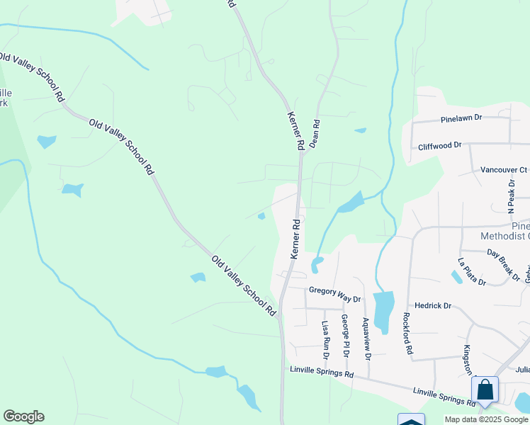 map of restaurants, bars, coffee shops, grocery stores, and more near 1114 Parry View Lane in Kernersville
