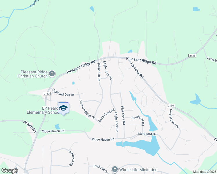 map of restaurants, bars, coffee shops, grocery stores, and more near 4709 Eagle Rock Road in Greensboro