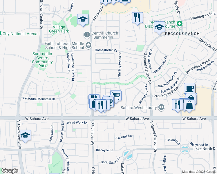 map of restaurants, bars, coffee shops, grocery stores, and more near 2000 Quarry Ridge Street in Las Vegas