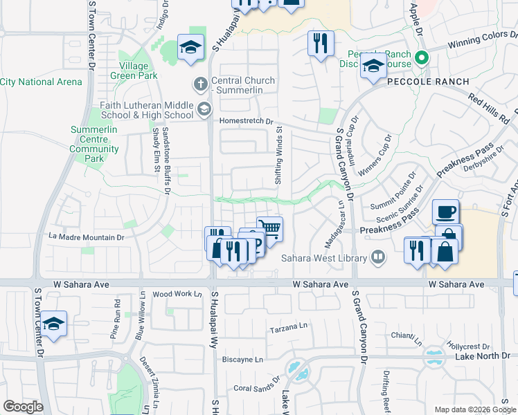 map of restaurants, bars, coffee shops, grocery stores, and more near 1252 Quarry Ridge Street in Las Vegas