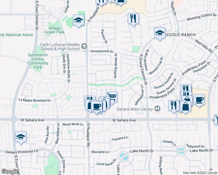 map of restaurants, bars, coffee shops, grocery stores, and more near 2000 Quarry Ridge Street in Las Vegas