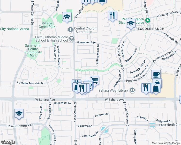map of restaurants, bars, coffee shops, grocery stores, and more near 2000 Quarry Ridge Street in Las Vegas