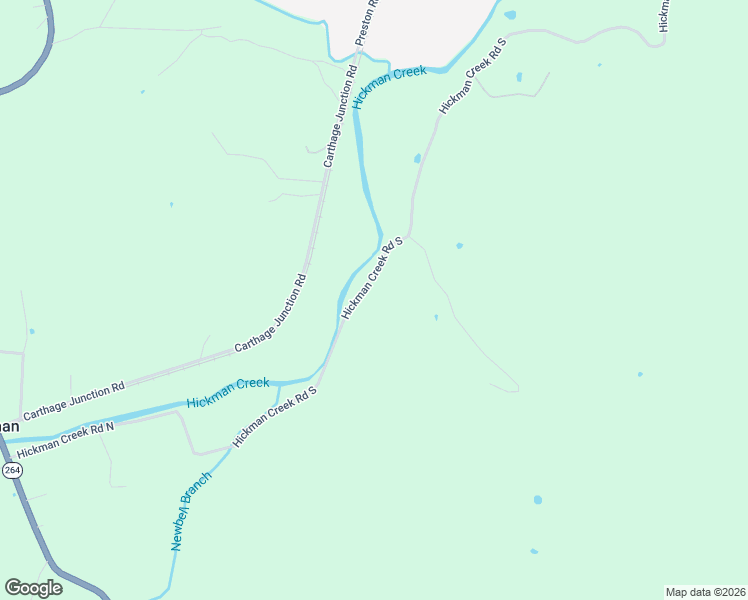 map of restaurants, bars, coffee shops, grocery stores, and more near Hickman Creek Road South in Hickman