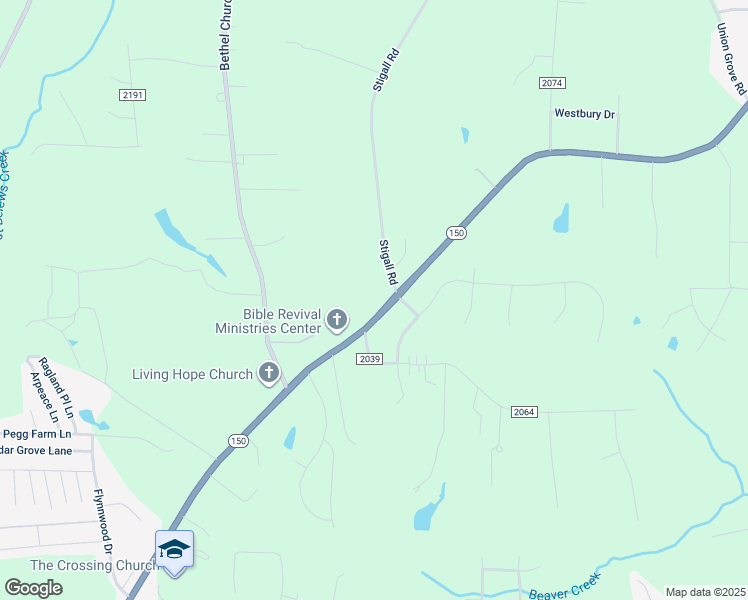 map of restaurants, bars, coffee shops, grocery stores, and more near 5310 Stigall Road in Kernersville