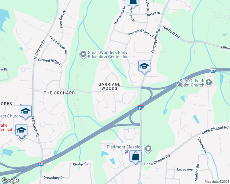 map of restaurants, bars, coffee shops, grocery stores, and more near 4926 Black Walnut Court in Browns Summit