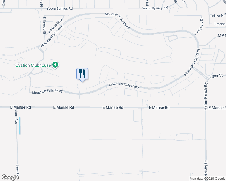 map of restaurants, bars, coffee shops, grocery stores, and more near 4865 Bello Lane in Pahrump