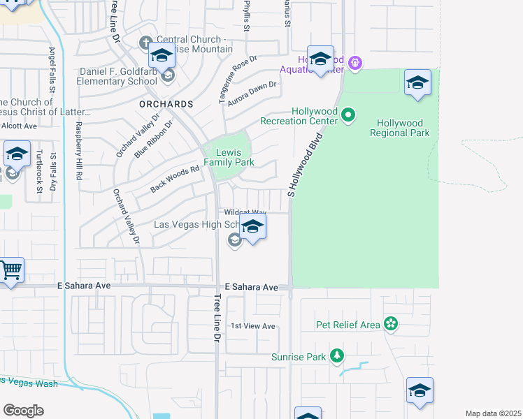map of restaurants, bars, coffee shops, grocery stores, and more near 2134 William Holden Court in Las Vegas