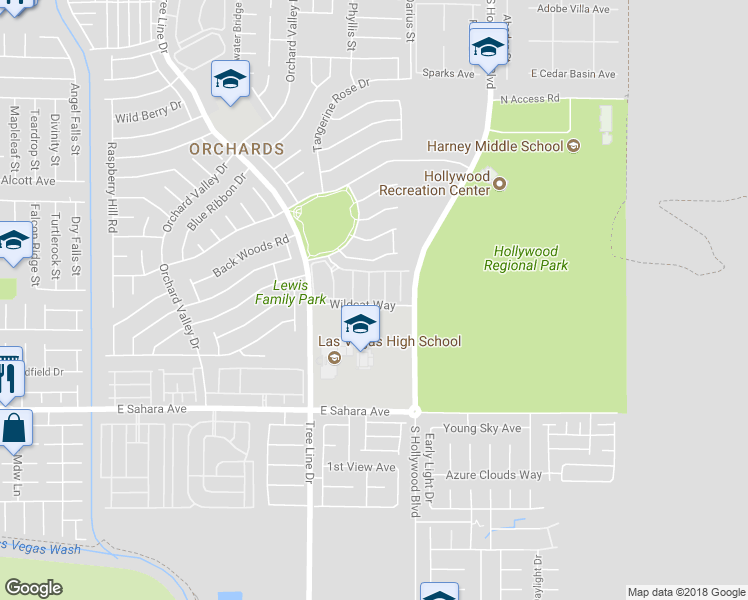 map of restaurants, bars, coffee shops, grocery stores, and more near 2134 William Holden Court in Las Vegas