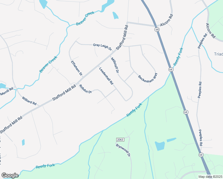 map of restaurants, bars, coffee shops, grocery stores, and more near 5001 Leadenhall Road in Oak Ridge