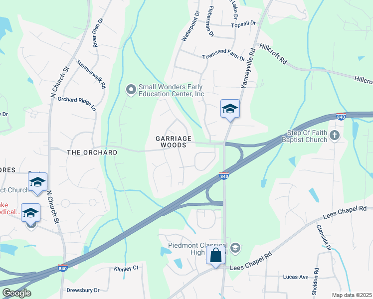 map of restaurants, bars, coffee shops, grocery stores, and more near 4926 Black Walnut Court in Browns Summit