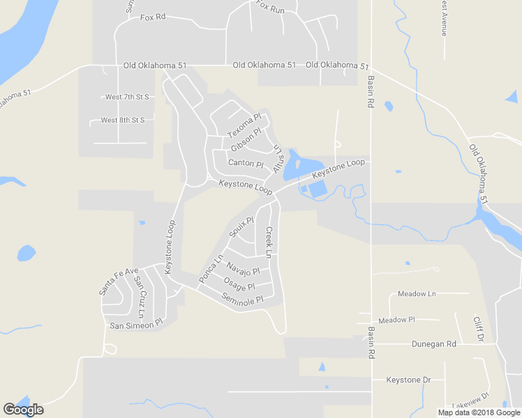 map of restaurants, bars, coffee shops, grocery stores, and more near 289 Kiowa Lane in Mannford