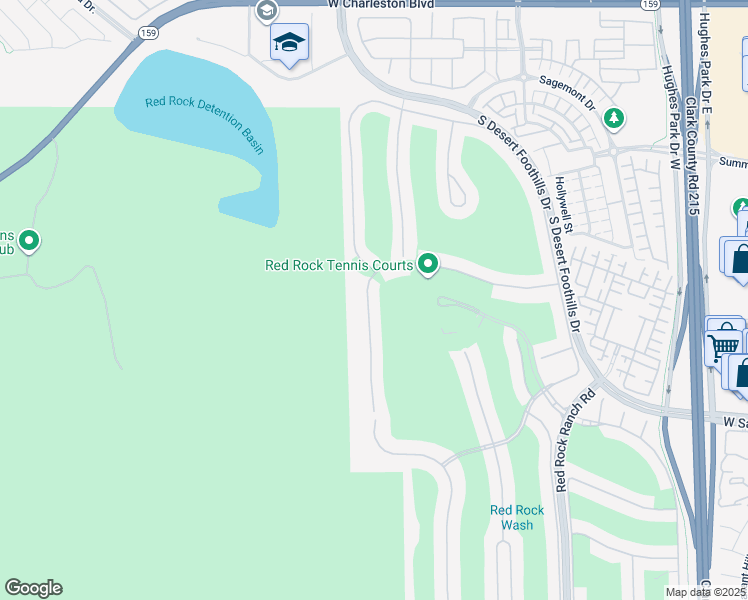 map of restaurants, bars, coffee shops, grocery stores, and more near 2258 Green Mountain Court in Las Vegas