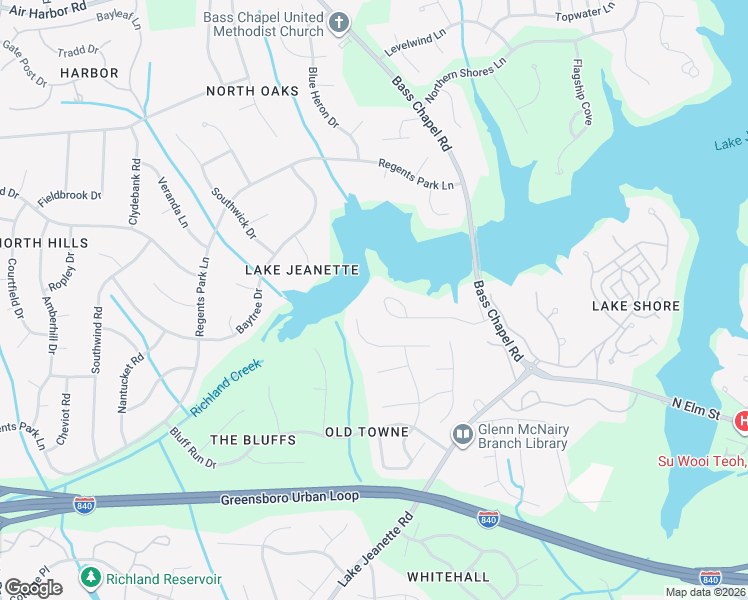 map of restaurants, bars, coffee shops, grocery stores, and more near 5035 Warm Springs Point in Greensboro