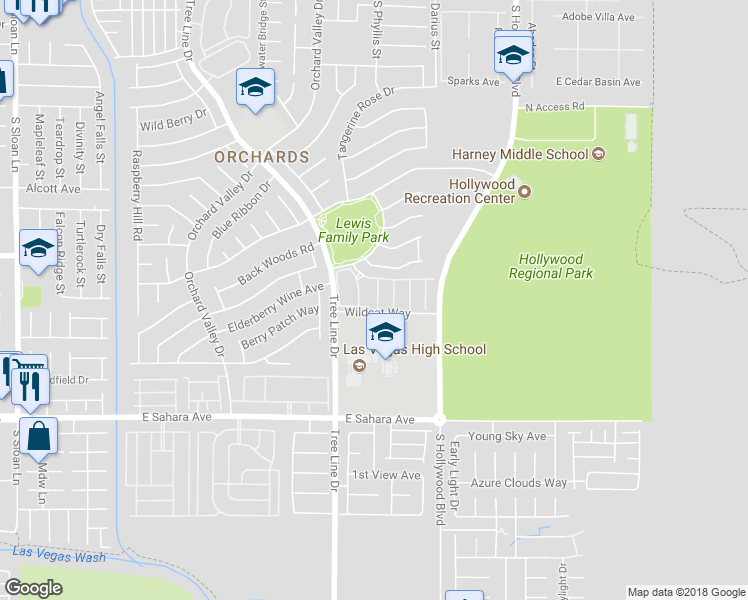 map of restaurants, bars, coffee shops, grocery stores, and more near 2097 Audrey Hepburn Street in Las Vegas