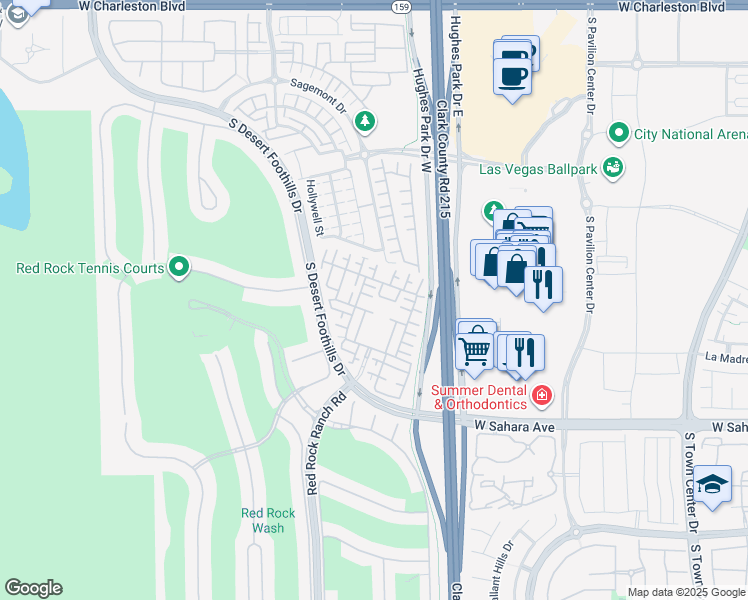 map of restaurants, bars, coffee shops, grocery stores, and more near 2276 Aragon Canyon Street in Las Vegas