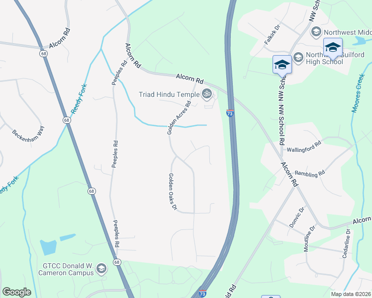 map of restaurants, bars, coffee shops, grocery stores, and more near 5000 Golden Acres Road in Oak Ridge