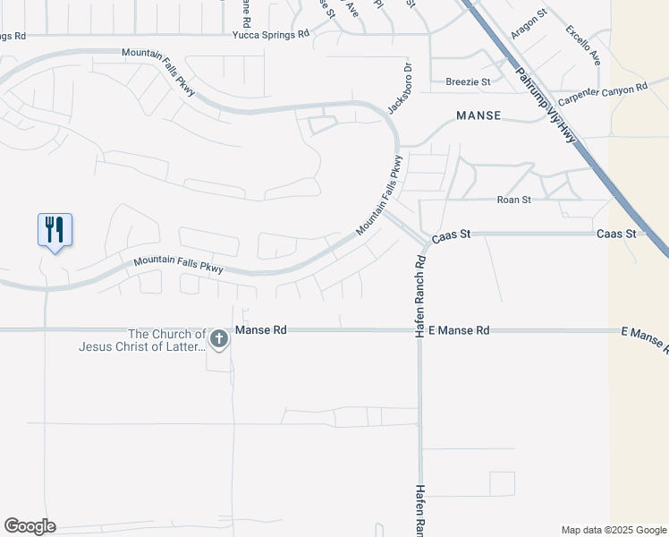 map of restaurants, bars, coffee shops, grocery stores, and more near 5771 Alfano Avenue in Pahrump
