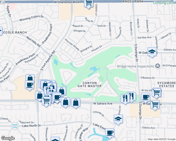 map of restaurants, bars, coffee shops, grocery stores, and more near 1780 South Fort Apache Road in Las Vegas