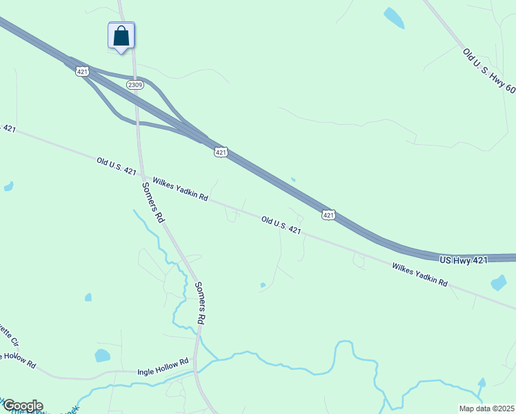 map of restaurants, bars, coffee shops, grocery stores, and more near 5113 Wilkes Yadkin Road in Ronda