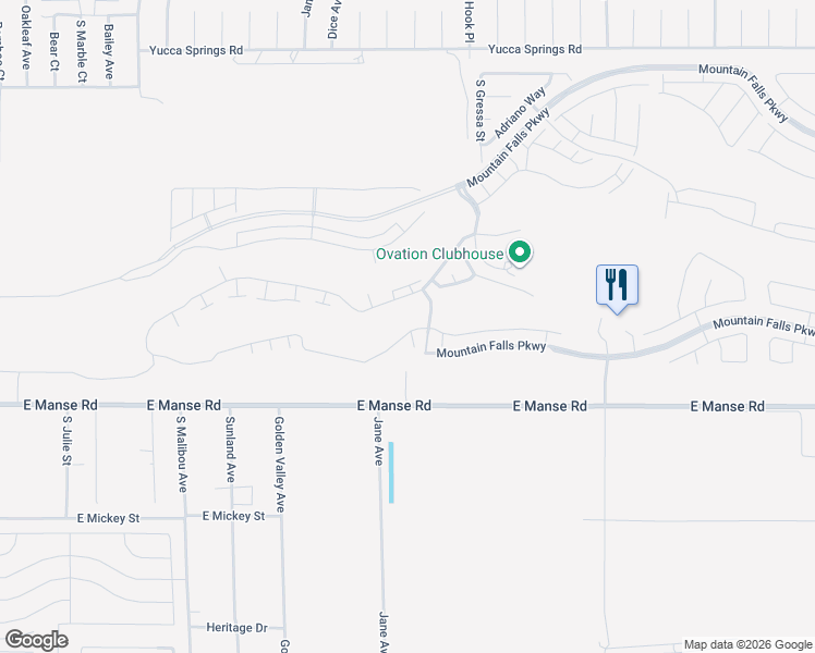 map of restaurants, bars, coffee shops, grocery stores, and more near 3325 East Cactus Canyon Drive in Pahrump