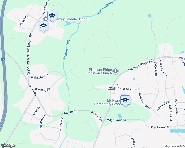 map of restaurants, bars, coffee shops, grocery stores, and more near 4906 Little Oak Drive in Greensboro