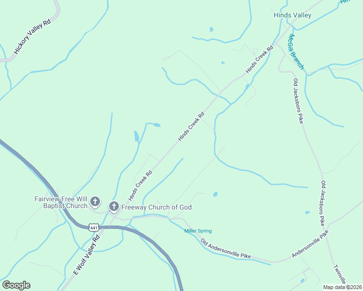 map of restaurants, bars, coffee shops, grocery stores, and more near 3147 Hinds Creek Road in Heiskell