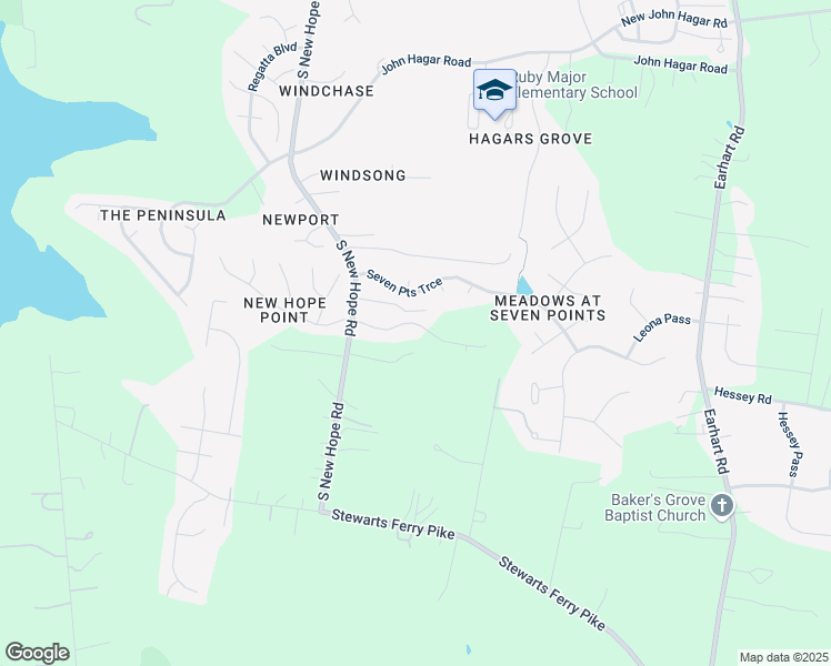 map of restaurants, bars, coffee shops, grocery stores, and more near 5587 South New Hope Road in Nashville