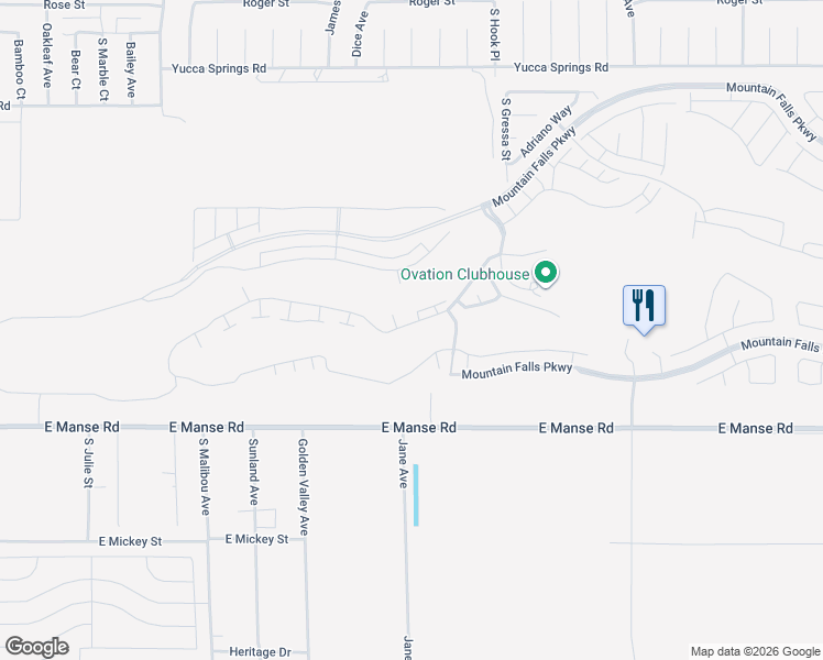 map of restaurants, bars, coffee shops, grocery stores, and more near 4567 East Cactus Canyon Drive in Pahrump