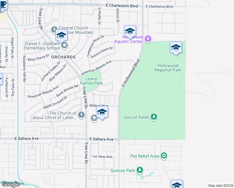 map of restaurants, bars, coffee shops, grocery stores, and more near 6590 Marilyn Monroe Avenue in Las Vegas