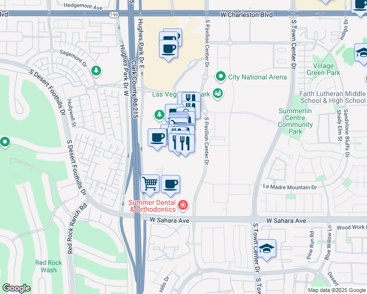 map of restaurants, bars, coffee shops, grocery stores, and more near 1980 Festival Plaza Drive in Las Vegas