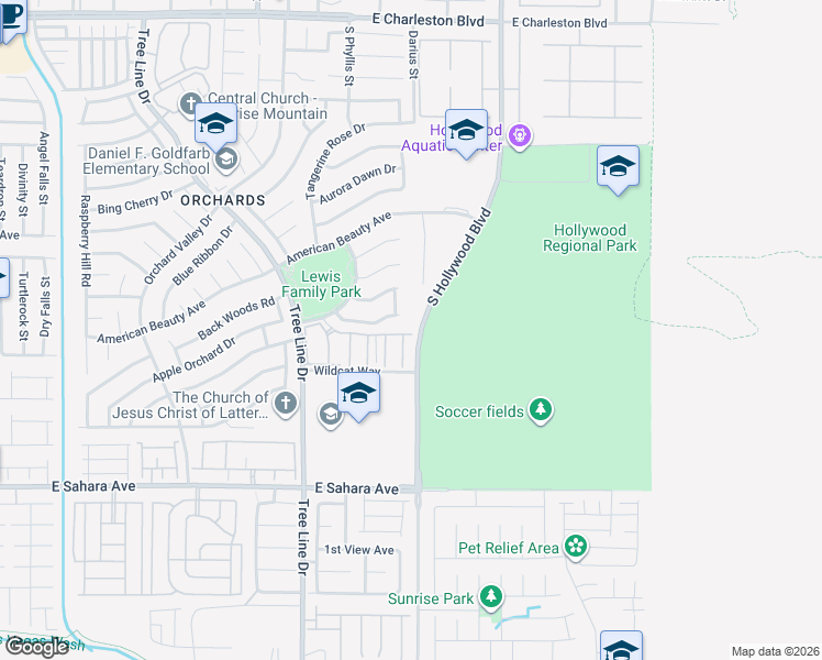 map of restaurants, bars, coffee shops, grocery stores, and more near 6590 Marilyn Monroe Avenue in Las Vegas
