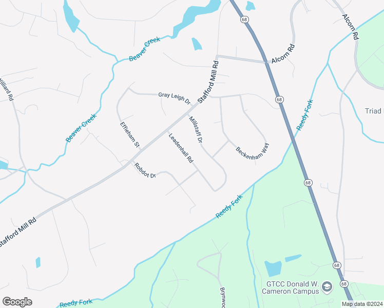 map of restaurants, bars, coffee shops, grocery stores, and more near 5002 Leadenhall Road in Oak Ridge